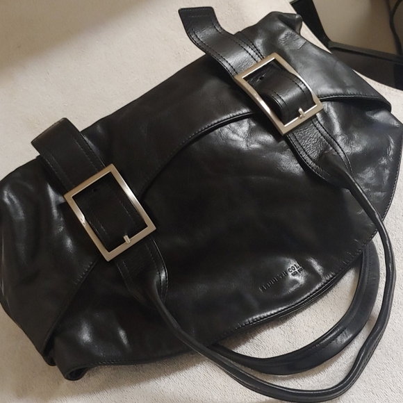 NWOT Kenneth Cole NY black leather bag - Picture 4 of 16